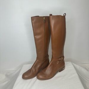 Michael Kors Arley Riding Boots | Camel/ Tan Leather Upper | Size 8